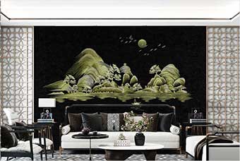 泉州森佰汇航空纤维墙咔（湖光山色）